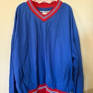 Russell Athletic Blue V-Neck with Red Trim